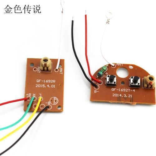 2pcs Two-way 2CH remote control 27MHZ radio channel module transmitter board + receiver board + antenna