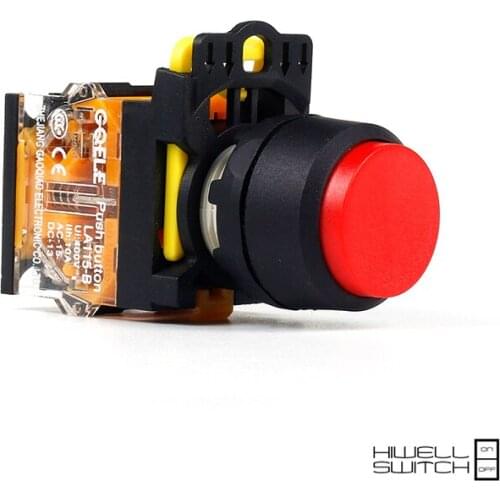 5 PCS Push button switch Extended button Latching OR Momentary Waterproof IP40 LA115-B1-11HT-R