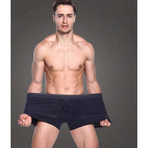 6XL Plus Size 3Pcs Mens Boxers Side Open Pouch Boxers Shorts Low Rise Underpants Underwear Trunks Cotton Comfortable Breathable