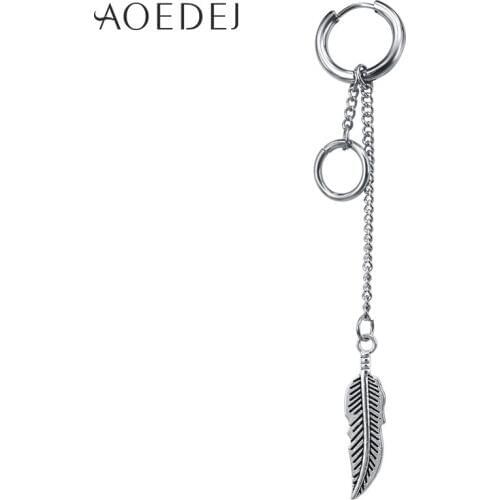AOEDEJ Accessories Dangle Earrings Long Tassel Feather Earrings Drop pendientes Suga Boy Jewelry Korean Earrings