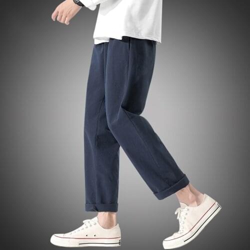 Mens Korean Harem Pants 2021 Japanese Streetwear Joggers Harajuku Cotton Sweatpants Hip Hop Casual Trousers Plus Size Bottoms