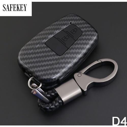 Carbon Fiber Car Remote Key Cover Case For Toyota CHR C-HR Prado 2017 2018 Prius Camry Corolla RAV4 2018 Accessories