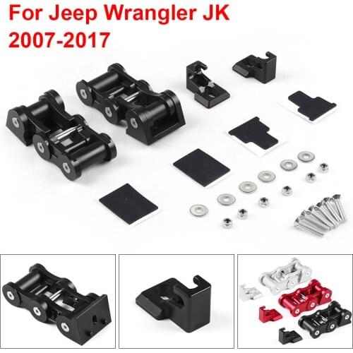 For 2007-2017 Jeep Wrangler JK Aluminum Latch Locking Hood Catch Kit 1 Pair TT102078