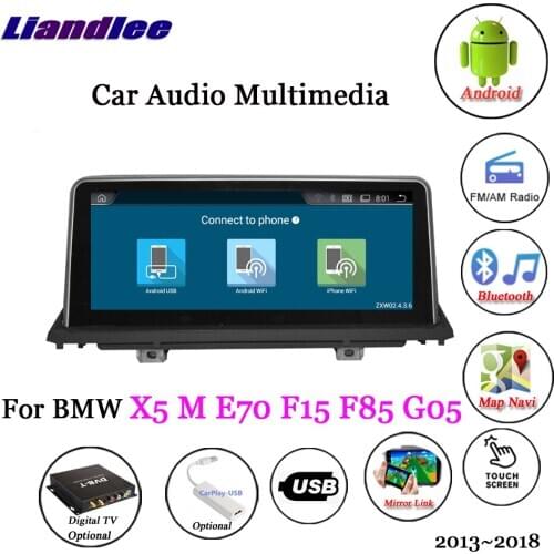 For BMW X5 M E70/F15/F85/G05 2013-2018 Car Android 10.0 Player Multimedia Stereo System Carplay Androidauto GPS Navigation