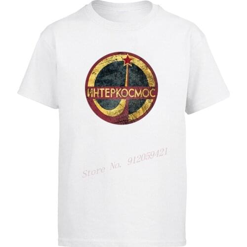 Mens Interkosmos Vr Weltraum Raumschiff Mond Kosmonaut Cool Tops Harajuku Oversized T shirt Short Sleeve Shirt Men Clothing