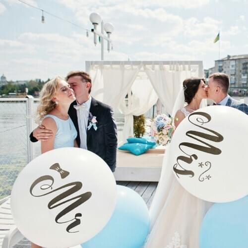 Mr&Mrs Latex Balloons Wedding Balloon Set Round Air Helium Balloon Bachelorette Party Air Balloon Wedding Event & Party Supplies