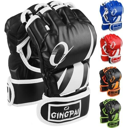Hot sale pro style MMA gloves half finger grappling fighting Sparring Glove Training kick boxing gloves mix Martial arts gloves