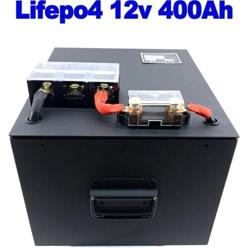 Lifepo4 Lithium Iron Phosphate 12v 400Ah Battery For Solar Wind Energy Boat EV RV UPS AGV UPS 4WD Caravan Yacht + 20A Charger