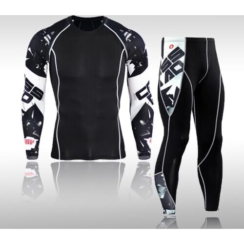 Men Sportswear Compression Sport Suits Quick Dry Running Sets Clothes Sports Joggers Training Gym Fitness Tracksuits Running Set