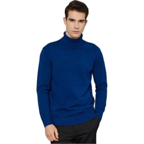 Fashion Men Turtleneck Cashmere Sweater Classic Knitwear Robe Pull Homme Pullover High Quality Stuff Sweaters 11 Color