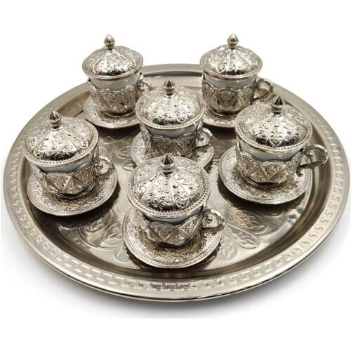 Turkish Coffee Cups and Saucers Serving Set of 2 Demistasse Crockery Ceramic Coffee Mugs Best for Home Decor Porcelain Set