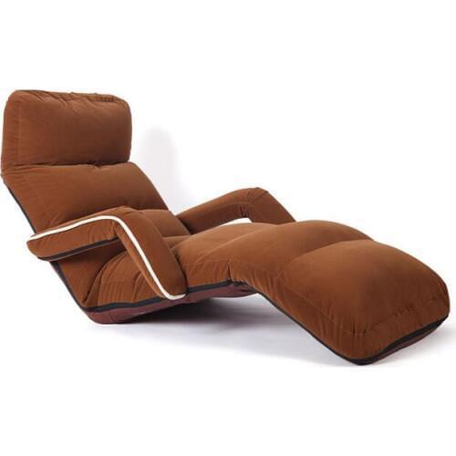 2018 new lazy sofas with single armrest Thick aluminum loading150kg couch Multi-position adjustment convenient folding sofa bed