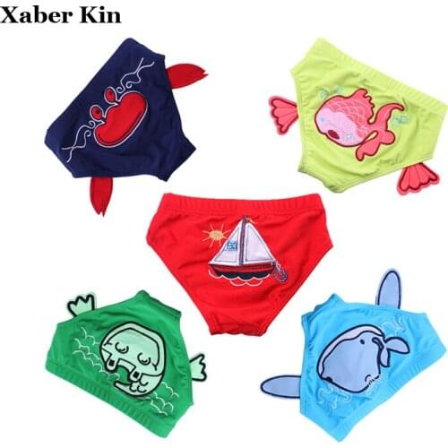 New 2019 Baby Trunks Boys Briefs Baby Boys Swimming Trunks Cartoon Kids Boys Swimwear Baby Swim Trunks G5-K12