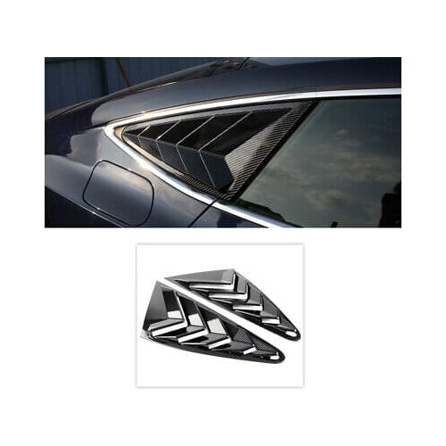 Carbon Fiber Look Rear Window Shutter Cover Trim 2pcs for Audi A7 4K8 2019 2020