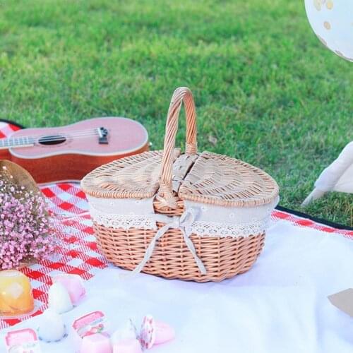 Portable Durable Camping Storage Basket Eco-friendly Large Capacity Rattan Fruit Organizer Storage Holder корзины для хранения