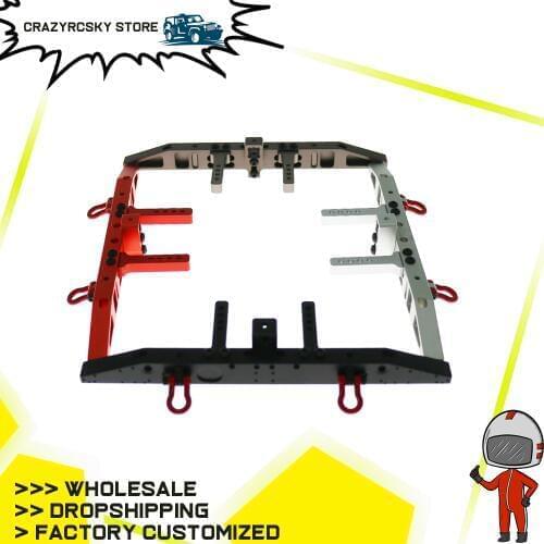 RCAWD 1:10 RC Car Alloy Rear Bumper For trx4 Rc Car Traxxas trx4 trx 4 blazer Crawler CNC Machined Upgrade Part