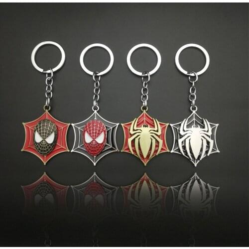 Marvel Series Peripheral Avengers 4 Spiderman Can Turn Keychain Car Pendant Creative Small Gifts Cartoon Disney Anime Figure