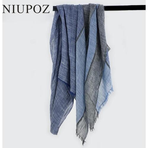 New Desian Women Cotton Winter Black Scarf Men Soft Wrinkle Unisex Long Shawl&Wrap Ring Scarf Big Size 80*205cm M199