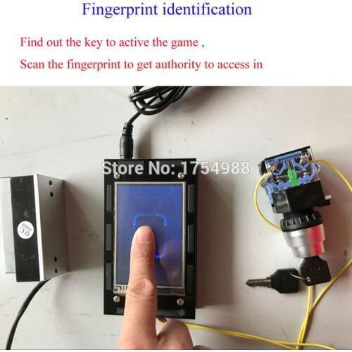 Finger Print Scanner prop Escape room game Fingerprint identification puzzle identify the fingerprint to release lock