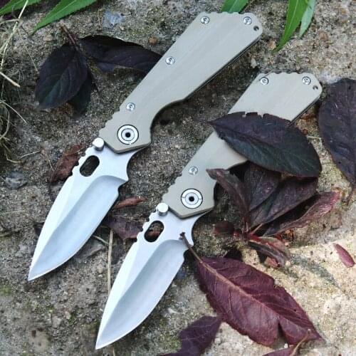 G10 Handle FOLDING KNIFE, Camping Outdoor Pocket Knife, Mountaineering Expedition Self-Defense Portable EDC Tools Kitchen Knife