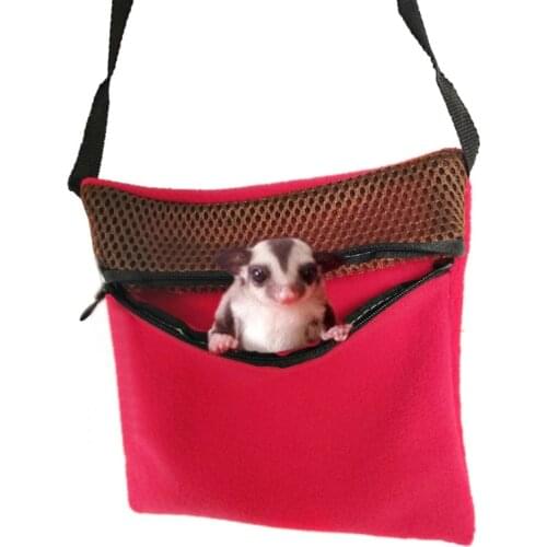 Small Animal Outgoing Sleeping Bag Rats Hamster Carrier Bag Travel Carry Pouch Breathable Handbag for Sugar Glider