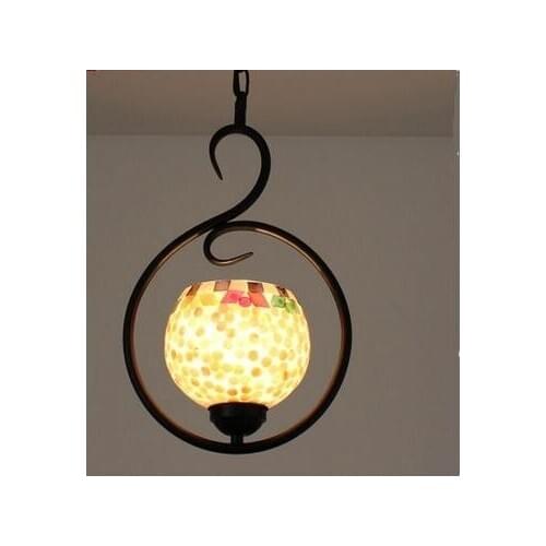 Light study hall balcony corridor fantasy Piaochuang pastoral Mediterranean natural shell small Pendant Lights DF20