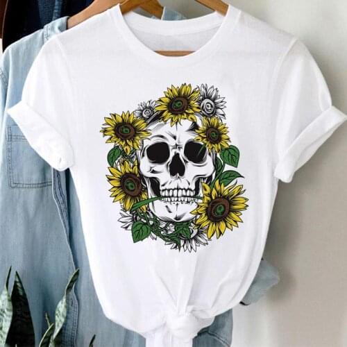 Women 2021 Short Sleeve Casual 90s Halloween Autumn Fall Thanksgiving Graphic Clothing Tshirt T Female Tee Top Print T-Shirt