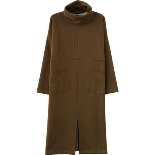 2020 Plus Size S-6XL Women Clothing Winter long Dresses Elegant Velvet Dress black Purple Red gray Vintage Warm Turtleneck Dress