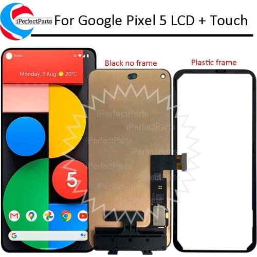 6.0" for Google Pixel 5 LCD Display With Frame Touch Panel Screen Digitizer Assembly For Google Pixel 5 LCD Display GD1YQ GTT9Q