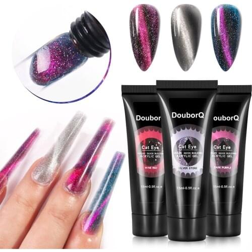 1pcs 3D Cat Eyes Crystal Nail Gel Polish Soak Off Phototherapy Varnish Quick Dry Led UV Nail Art Gel Glitter Lacquer 15ml