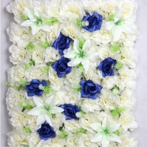 10PCS/Lot 40cm*60cm Artificial silk Pure white Dahlia rose Lily flower wall wedding decoration home decor party flowers wall