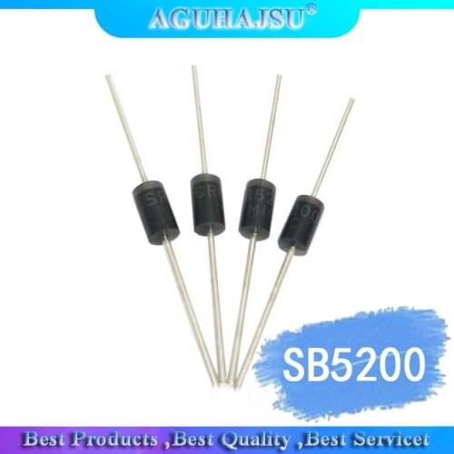 10PCS SB5200 Schottky Barrier Rectifier Diode 5A 200V DO-201AD/DO-27