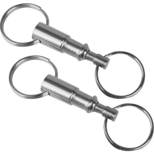 10 Pcs Detachable Quick Release Chains Key Rings Double Split Rings End Belt Holder Key Chain Set