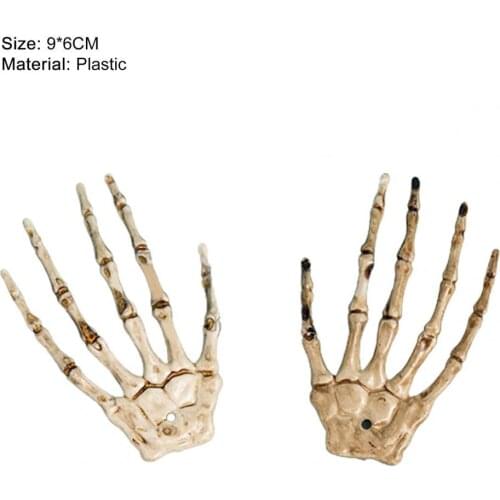 2Pcs Scary Skeleton Claw Funny Horror Toys Plastic Simulation Skeleton Claw Tricks Toy Simulation Bone Toy for Halloween