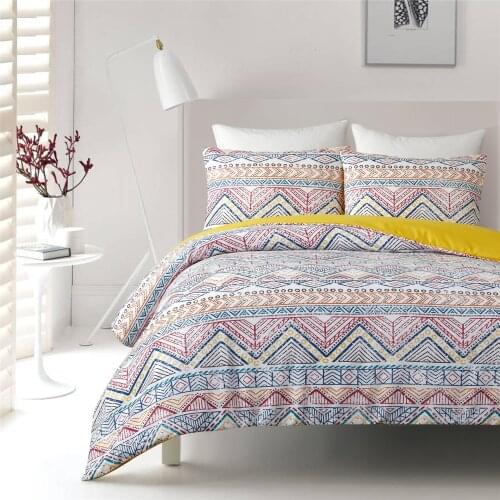 3pcs Bohemian style Linens printing sanding bed linen Queen King size bedding set quilt duvet cover set with pillowcase for home