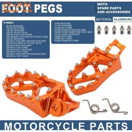 Big Foot Pegs FootRest Footpegs Rest Pedals For KTM SX 85 125 150 XC-W150 TPI SX-F XC-F EXC-F XC 250 300 350 450 500 2015-2020