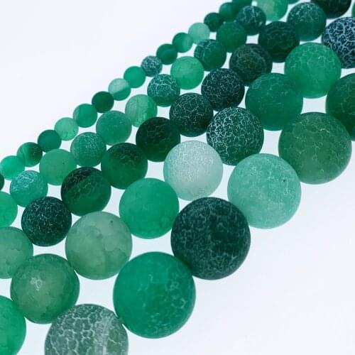 Wholesale Natural Stone Beads 4 6 8 10mm Green Carnelian Dream Fire Dragon Veins Round Loose Beads for Jewelry Making Necklace