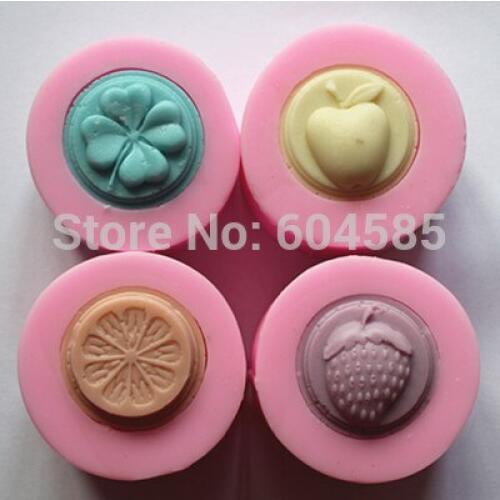 C177 soap mold/handmade soap mold/soap mold/silicone soap mold A clover 4 times
