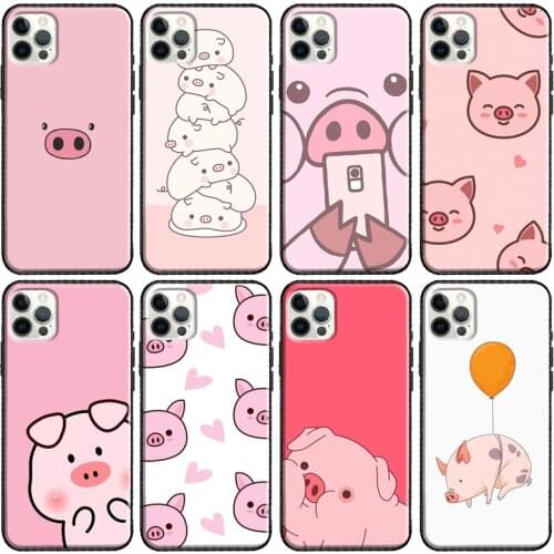 Cartoon Pig Piggy Phone Case For iPhone 12 11 Pro Max 12 mini 6S 7 8 Plus SE 2020 XR X XS Max Back Cover