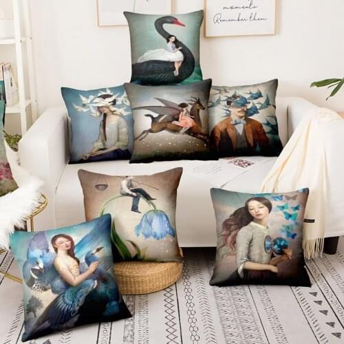 Home Pillows Decoration Nordic Dreaming Girls Cushion Decorative Pillow Almofadas Decorativas Para Sofa Throw Pillow 45*45cm