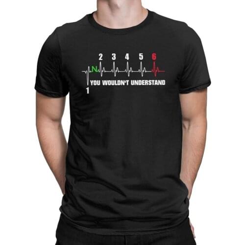 Motorbike Tshirt Heartbeat You Wouldnt Understand 1N23456 Men Tshirt Ride Supermoto Bike Chopper Cotton Oversized
