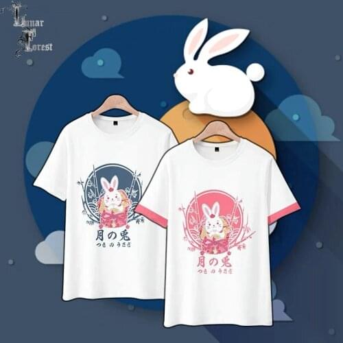 Cute Usagi Rabbit 3D Printing T-shirt Summer Fashion Round Neck Short Sleeve Popular Harajuku Streetwear Plus Size