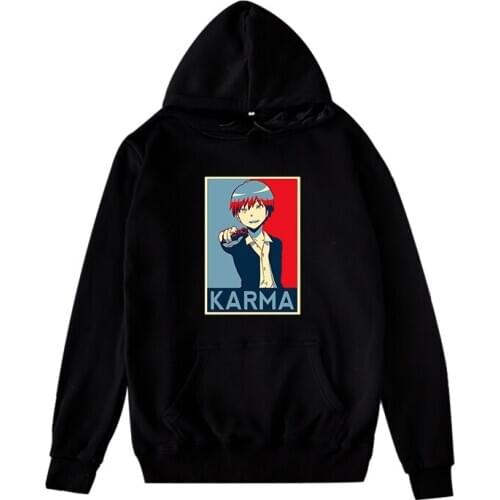 Hot Popular Assassination Classroom Ainime Printed Warm Fleece Tops Cotton Pullover Korean Version Men Hoodie Size XS-4XL