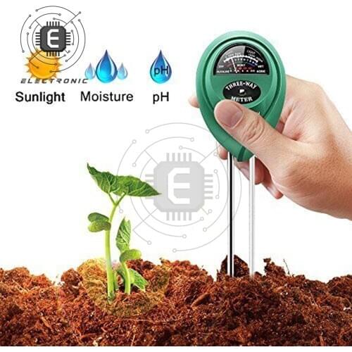 3 in 1 Soil Meter Moisture PH Sunlight Light Plant Illuminance Analyzer Test Garden Plants Flowers Humidity Moist Tester Hygrome