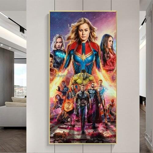 Canvas Painting Marvel Comics Avengers Endgame Superhero Movie Ironman Hulk Posters and Prints Wall Art Pictures for Home Decor