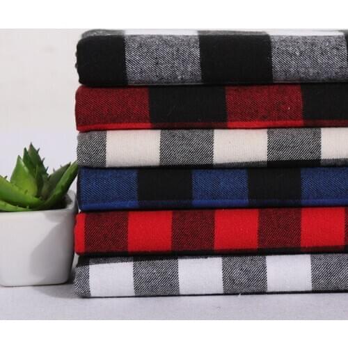 Small spot 21s yarn-dyed fabric cotton shirt fabric sanding womens and childrens clothes lattice Chaoyang grid