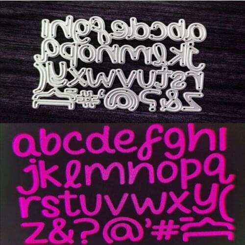 Metal letters, lowercase symbols, metal mold, handmade album, do it yourself, scrapbook, album, card decoration