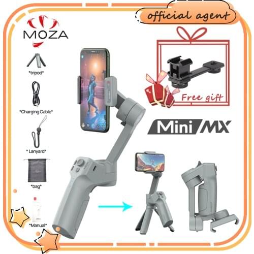 Moza Mini MX Handheld Gimbal Stabilizer 3-Axis Vlog Selfie Gimbal Selfie Stick For Smartphone anti-shake Bluetooth Smart follow