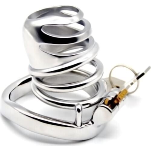 For Man Bondage Sex Products Male Chastity Device Stainless Steel Cock Cage Metal Chastity Penis Ring Cock Cage for Men G260A
