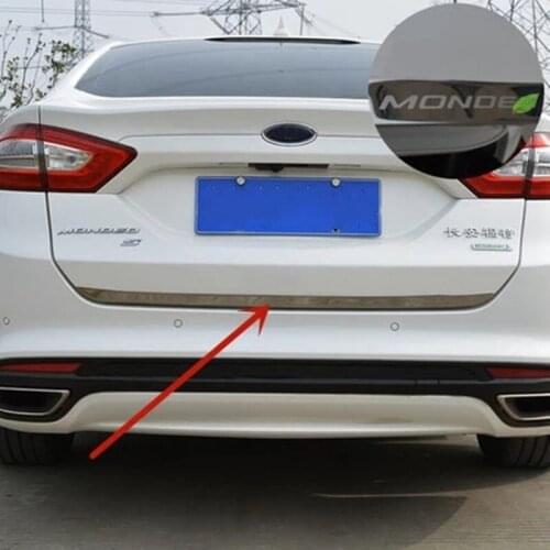 For Ford Mondeo 2013-2018 Rear Behind Trunk Tailgate Door Tail Bottom Lid Streamer Molding Cover Kit Trim Accessories